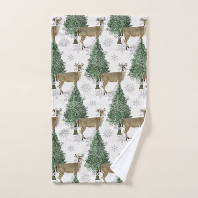 Deer Hunter / Whitetail Deer Pattern  Hand Towel (Hand Towel)