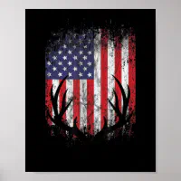 American Flag Fishing And Hunting Gifts Patriotic USA Hunter - Fishing And  Hunting - Posters and Art Prints