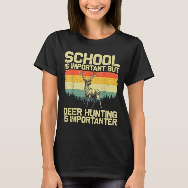 Deer Hunting Art For Kids Boys Wildlife Hunter Dee T-Shirt (Front)