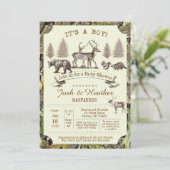 Deer Hunting Baby Shower Invitation (Standing Front)
