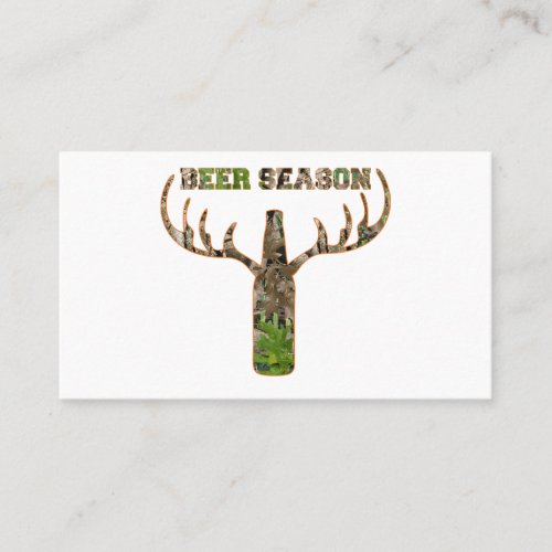 Deer Hunting Beer Season Whitetail Buck Business Card