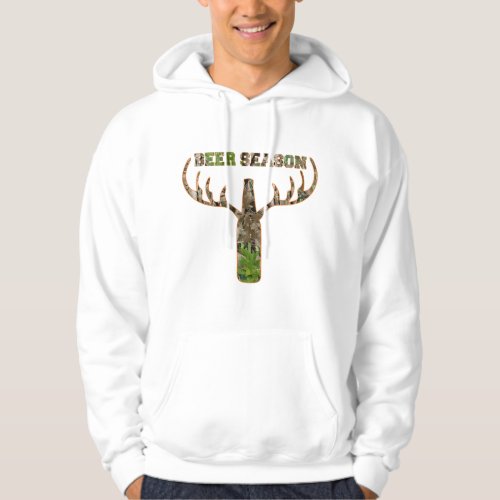 Deer Hunting Beer Season Whitetail Buck Hoodie