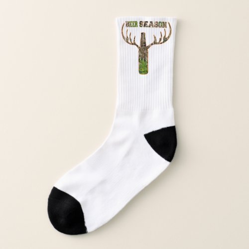 Deer Hunting Beer Season Whitetail Buck Socks