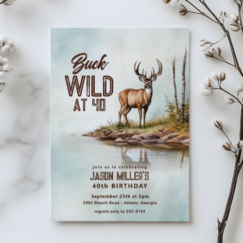 Deer Hunting Buck Wild 40th Birthday Party