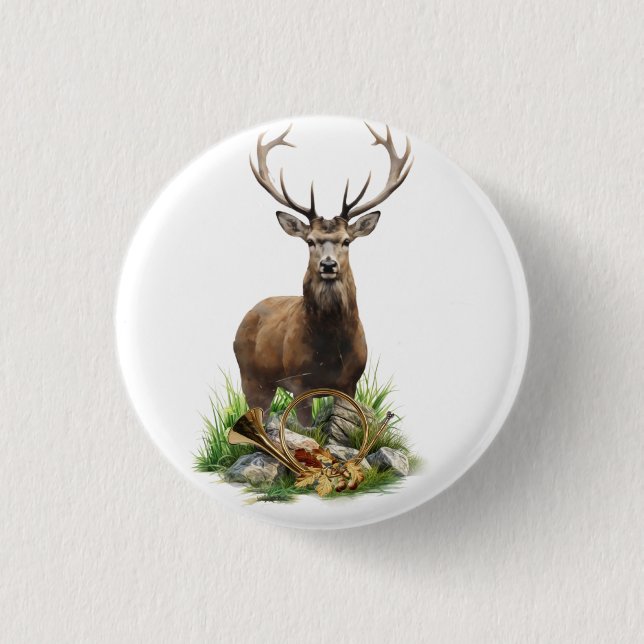 Deer Hunting Button (Front)