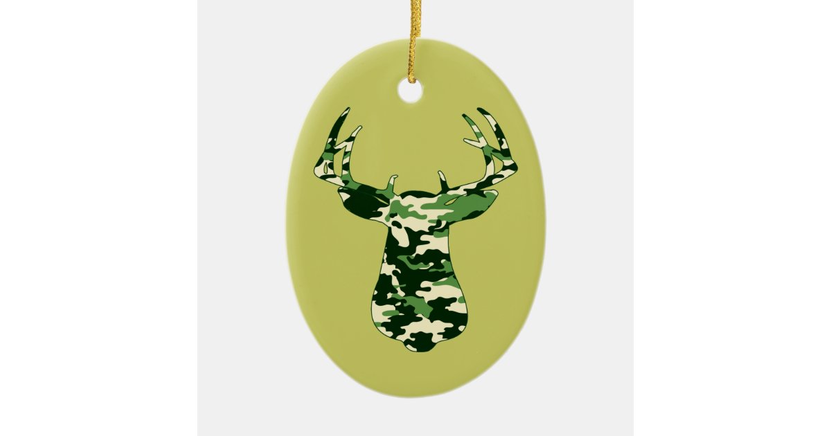 Deer Hunting Camo Buck Ceramic Ornament | Zazzle.com