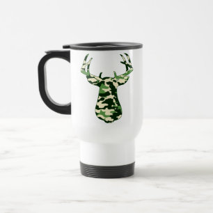 Deer Hunting Camo Buck Travel Mug