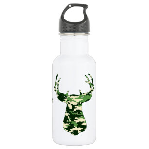 Deer Hunting Camo Buck Water Bottle