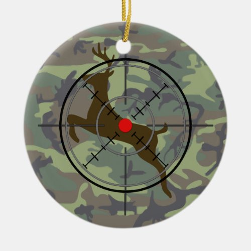 Deer Hunting Camouflage Christmas Ornament