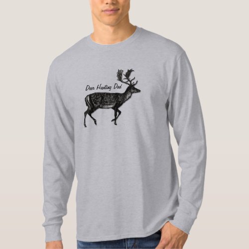 Deer Hunting Dad Custom Name or Slogan T_Shirt