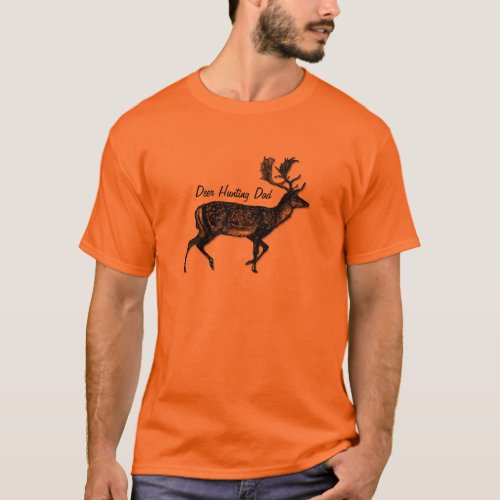 Deer Hunting Dad Customizable T_Shirt