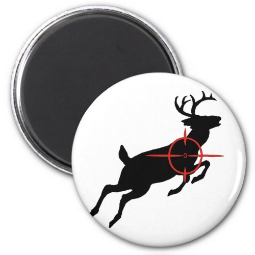 Deer Hunting_ Deer with crosshairs on it Magnet