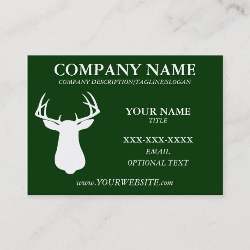 Customizable DEER HUNTING ENTHUSIAST - Business Card Template