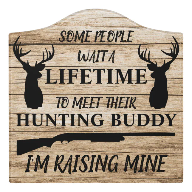 Deer Hunting Father and Son Hunters Door Sign