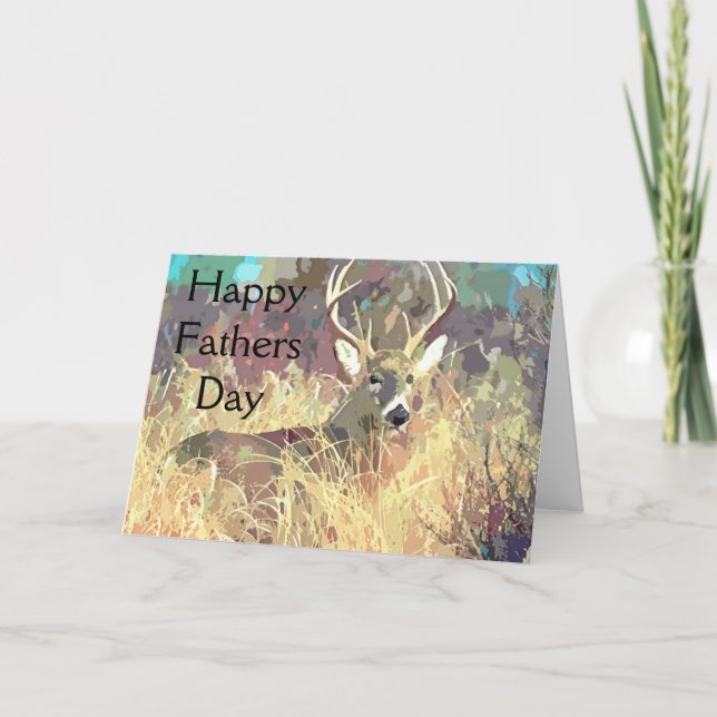 Deer Hunting Fathers Day Cards (Front)