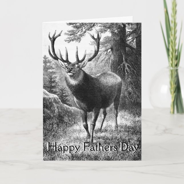Deer Hunting Fathers Day Cards (Front)