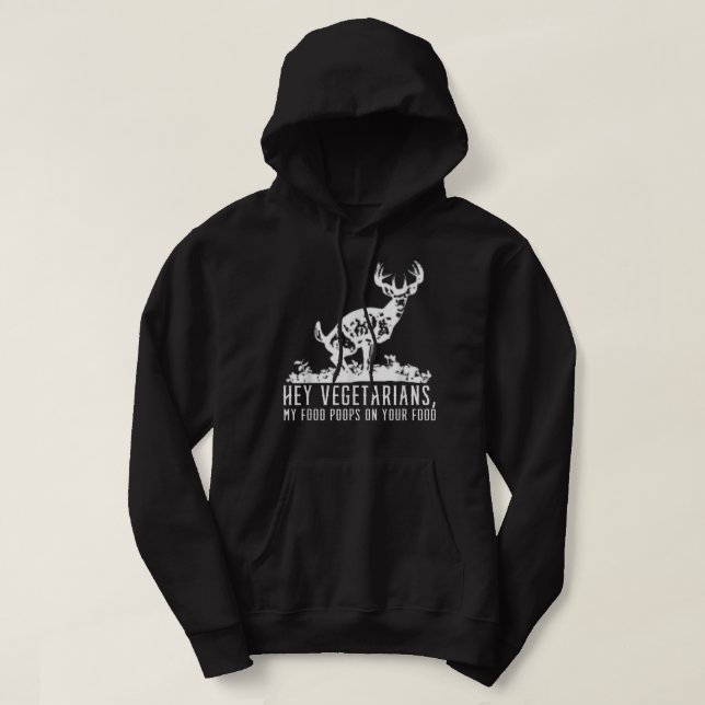 Deer hunting For Men Funny Hunter Hoodie (Design Front)