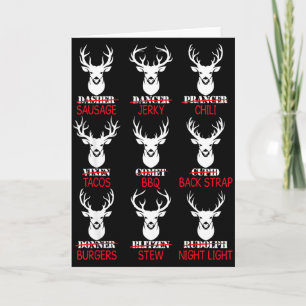 Deer Hunting Gift Hunter Of All Santa's Reindeer Card