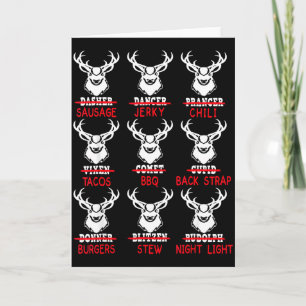 Deer Hunting Gift Hunter Of All Santa's Reindeer Card