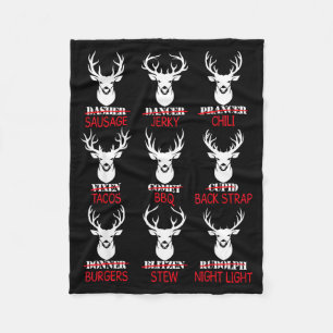 Deer Hunting Gift Hunter Of All Santa's Reindeer Fleece Blanket