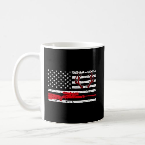 Deer Hunting Gifts American Flag Usa Flag Husband  Coffee Mug