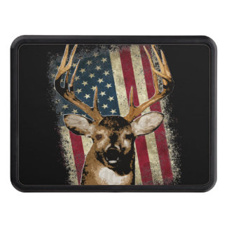 Deer Hunting Gifts, Patriotic Buck Deer Hitch Cover