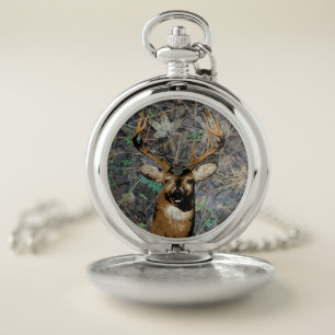 Deer Hunting Gifts, Whitetail Deer Hunter Pocket Watch