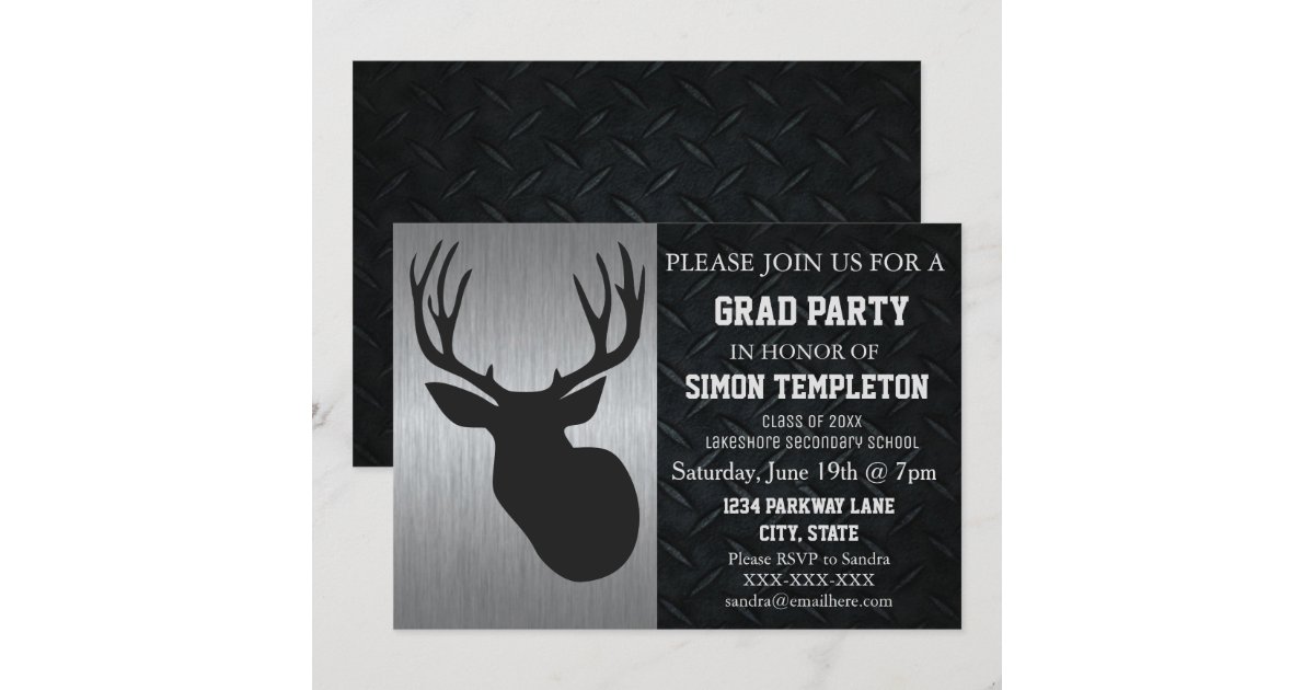 Deer Hunting Graduation Party Invitations Zazzle