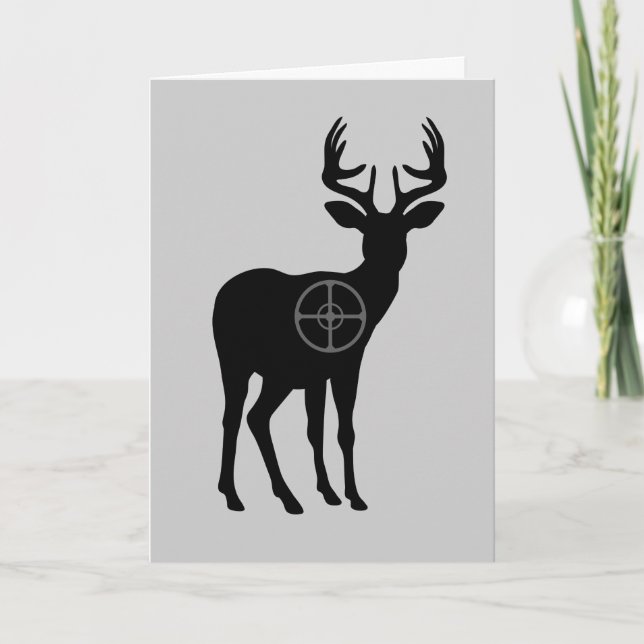 Deer Hunting Greeting Card- Blank Card (Front)