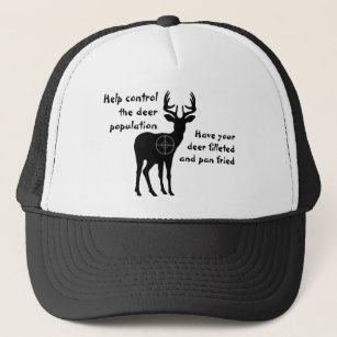 Funny Deer Hunting Hats & Caps | Zazzle