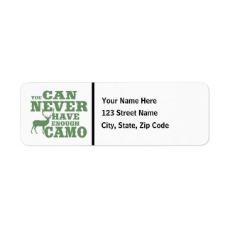 Deer Hunting Humor Camouflage Label