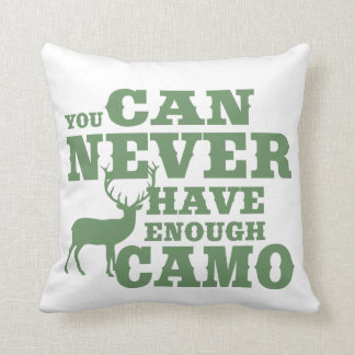 Deer Hunting Humor Camouflage Throw Pillow