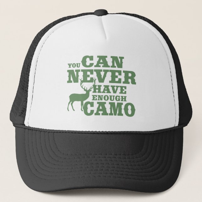 Deer Hunting Humor Camouflage Trucker Hat (Front)