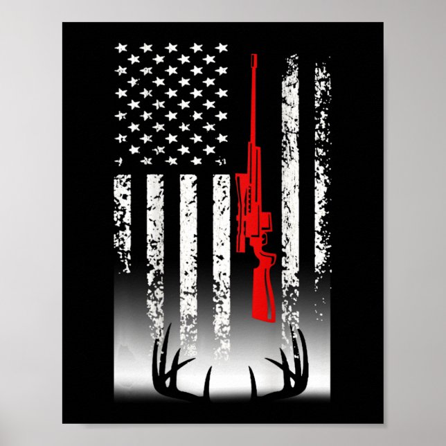 Deer hunting hunter pofts poster (Front)