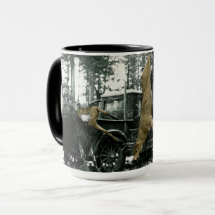 DEER HUNTING HUNTER VINTAGE PHOTOGRAPH COLORSPLASH MUG