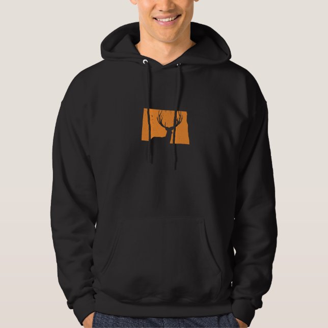 Deer Hunting In North Dakota We Love Hunting Deer Hoodie (Front)