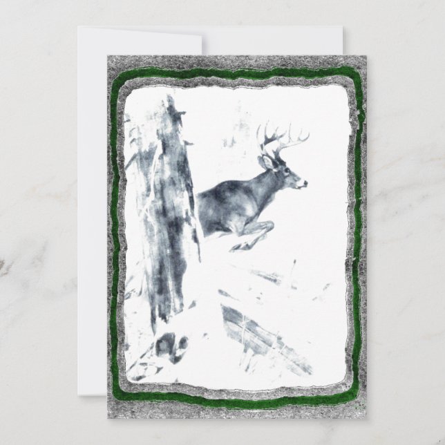 Deer Hunting invitation template (Front)