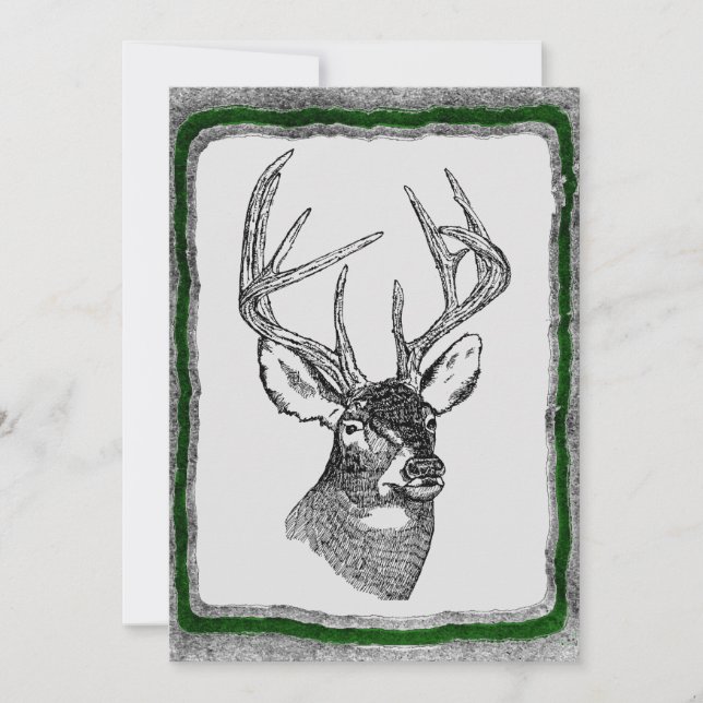 Deer Hunting invitation template (Front)