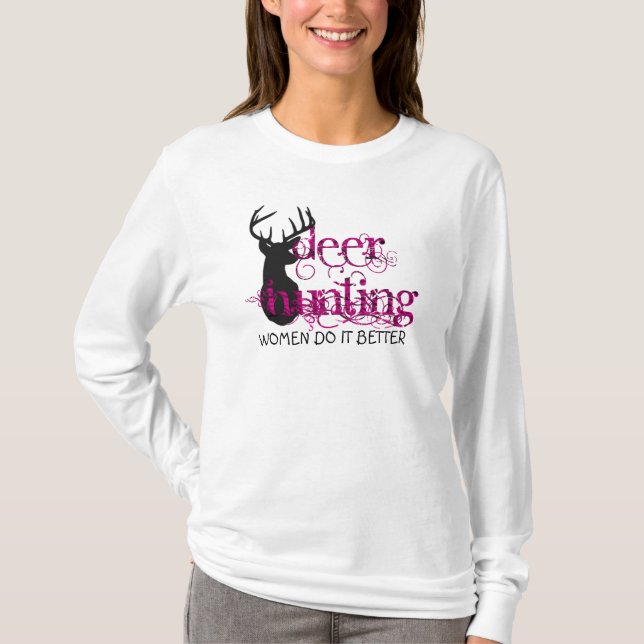 Deer Hunting Ladies T-Shirt (Front)