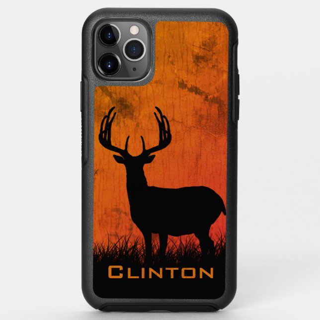 Deer Hunting Large Antlers Name Otterbox iPhone Case (Back)