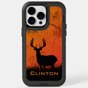 Deer Hunting Large Antlers Name OtterBox iPhone 14 Pro Max Case