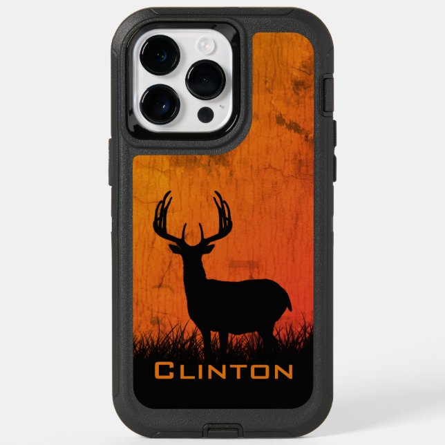 Deer Hunting Large Antlers Name Otterbox iPhone Case (Back)