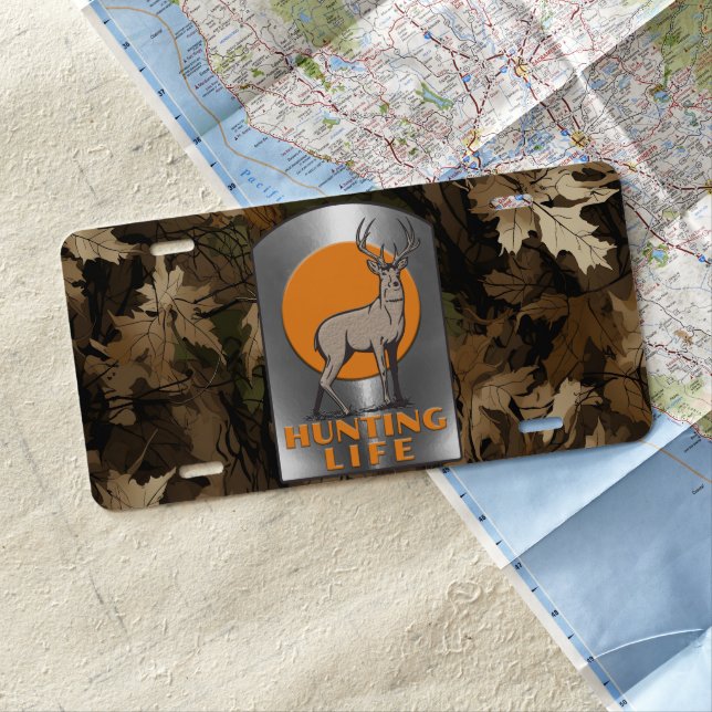 Deer Hunting License Plate (In Situ)