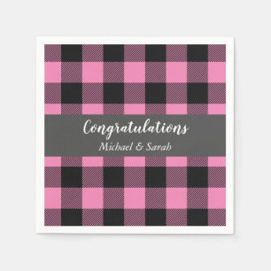 Deer Hunting Lodge Baby Shower Antlers Girl Pink Napkins