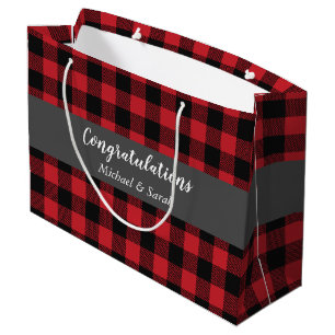 Deer Hunting Lodge Baby Shower Antlers Large Gift Bag