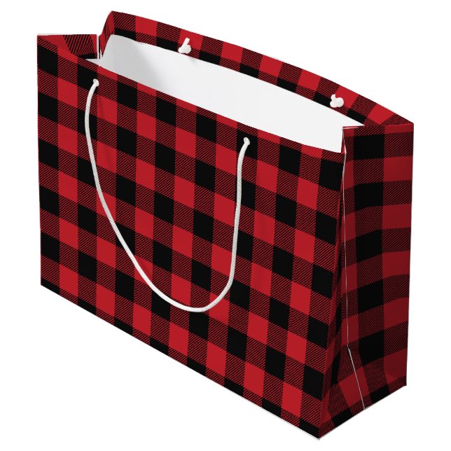 Deer Hunting Lodge Baby Shower Antlers Large Gift Bag (Back Angled)