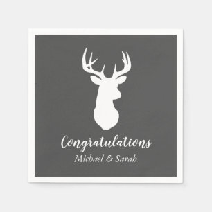 Deer Hunting Lodge Baby Shower Antlers Napkins
