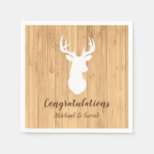 Deer Hunting Lodge Baby Shower Antlers Napkins
