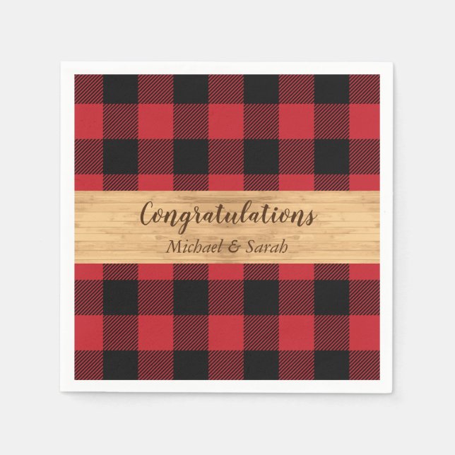 Deer Hunting Lodge Baby Shower Antlers Napkins (Front)