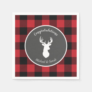 Deer Hunting Lodge Baby Shower Antlers Napkins